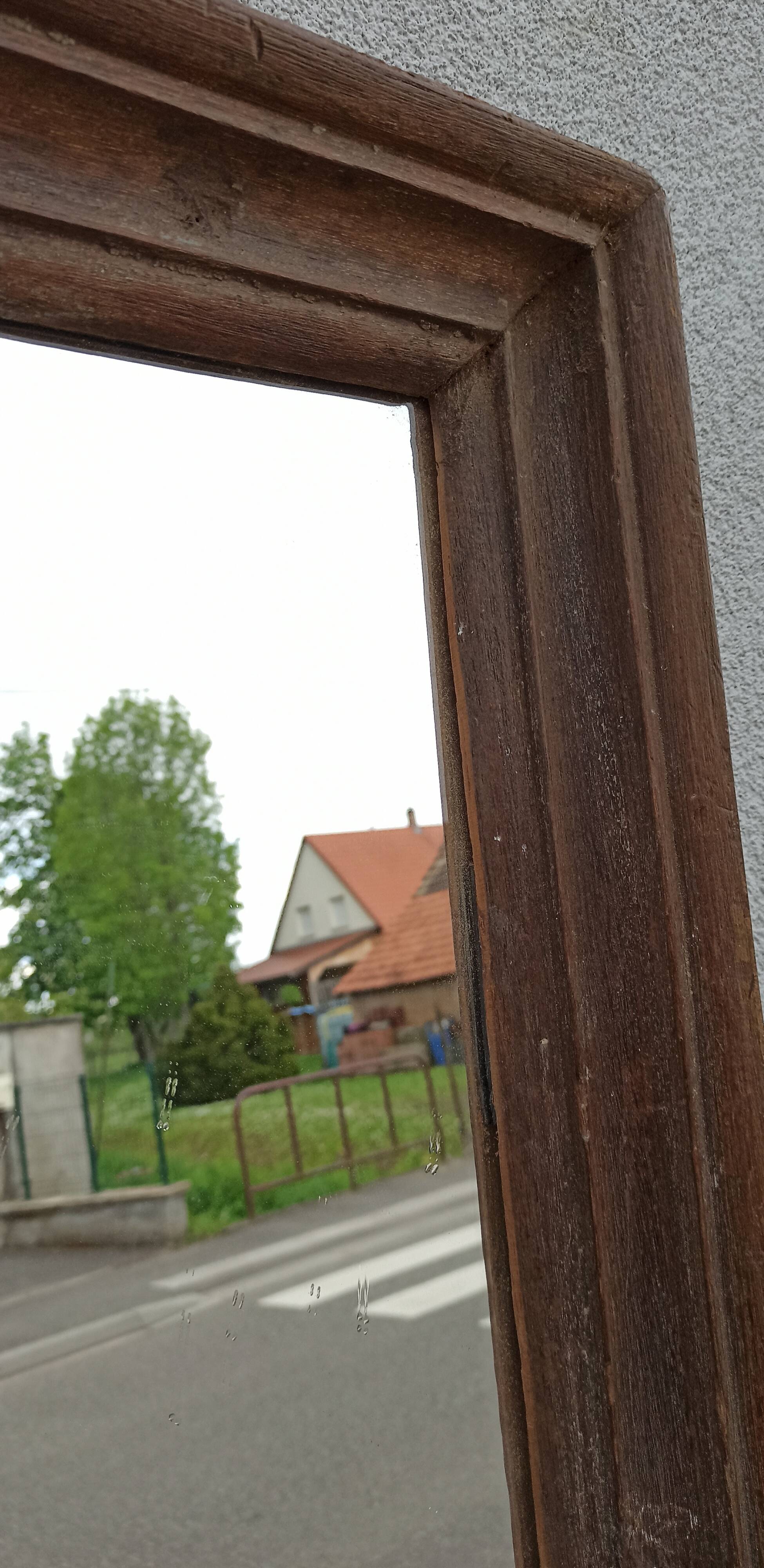 Antique wooden mirror