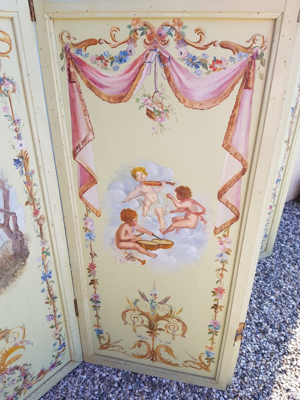 Patterned screen painted 1940/1950