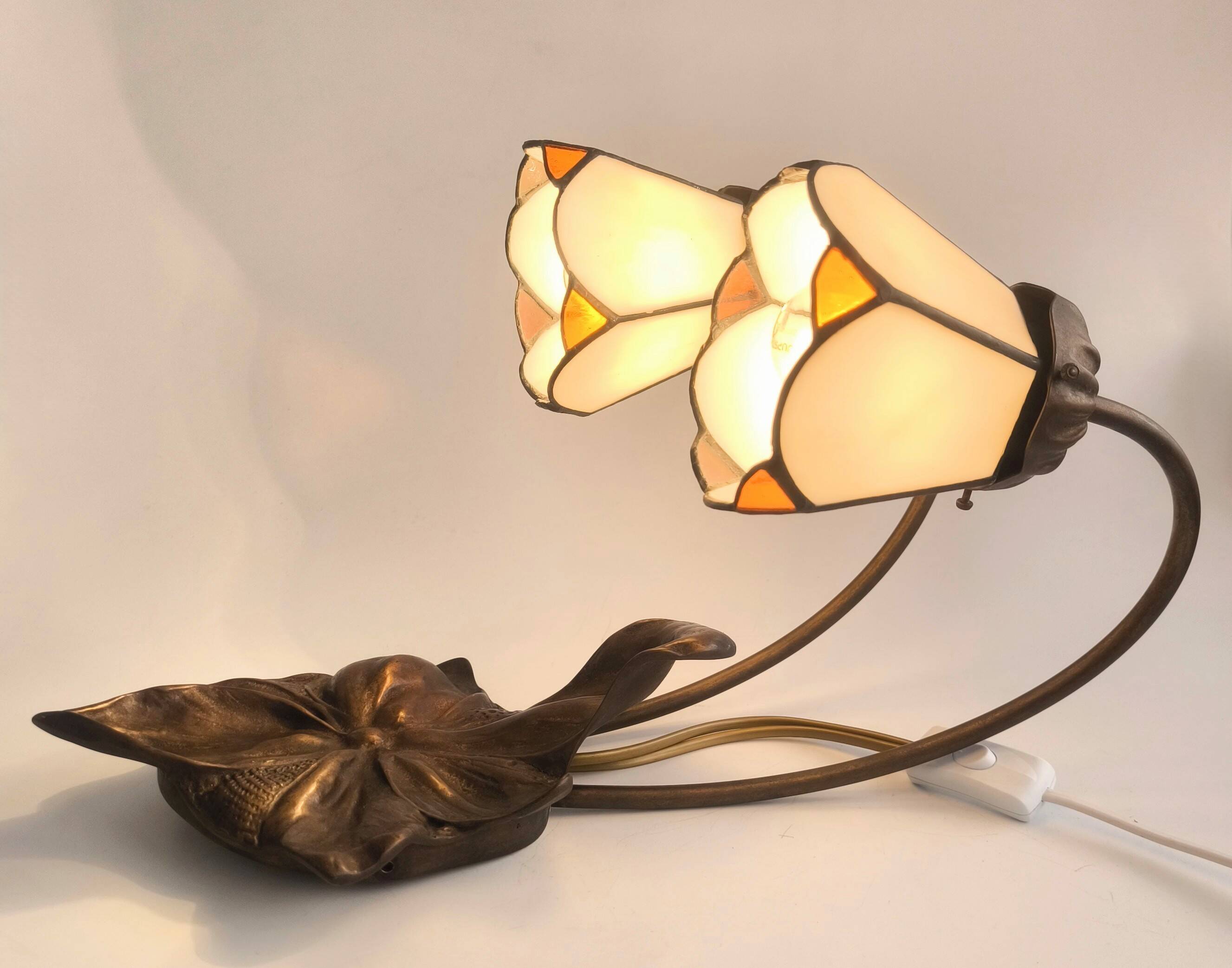 Tiffany Style French Art Nouveau Lamp