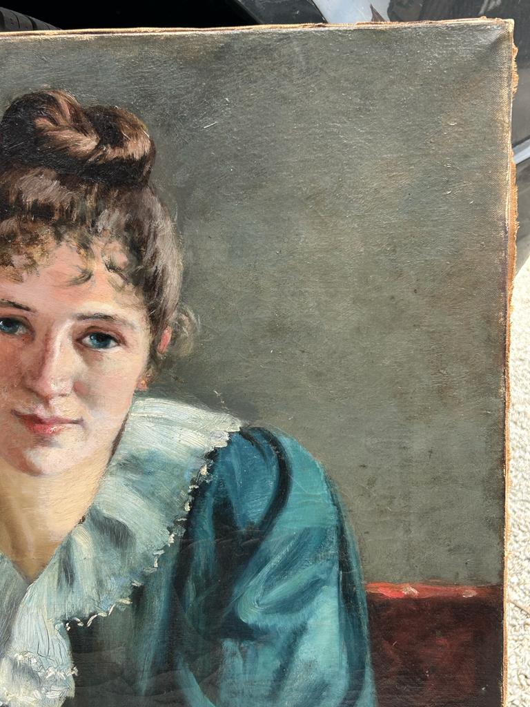 Portrait of a young woman circa 1890 - 1900