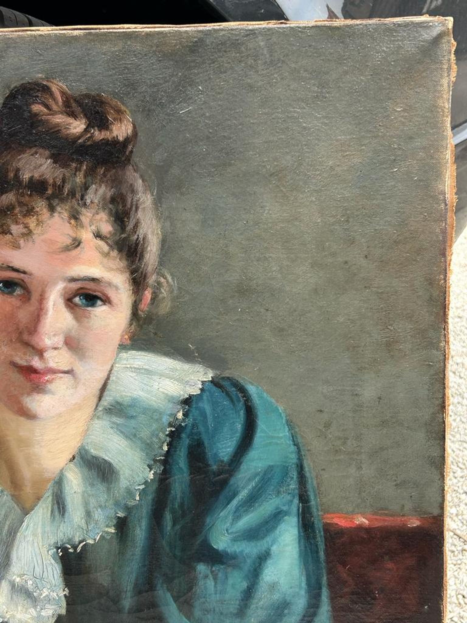 Portrait of a young woman circa 1890 - 1900