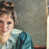 Portrait of a young woman circa 1890 - 1900