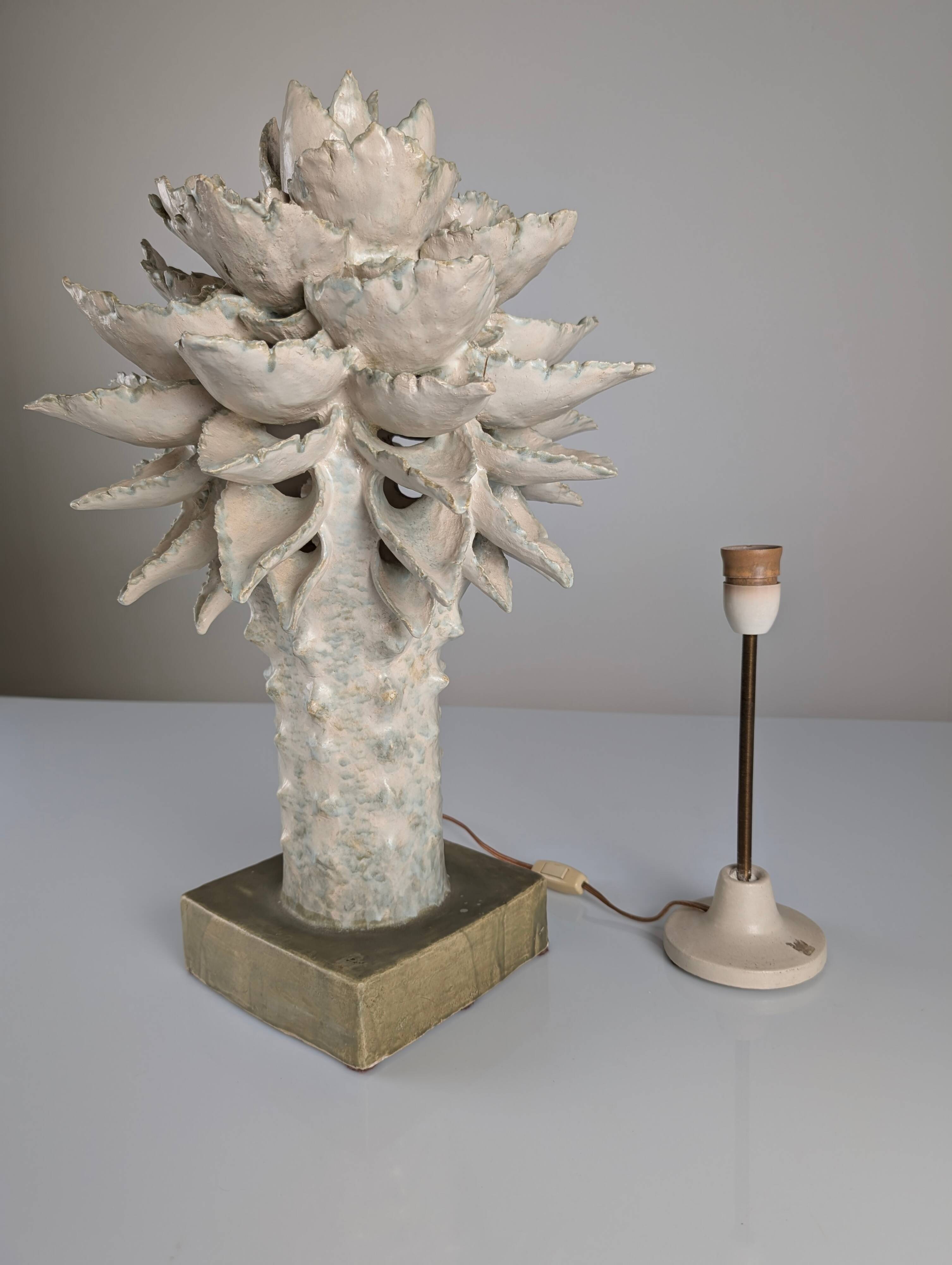 Glazed Ceramic Light Sculpture by Birthe Aksby, Denmark, 1970s