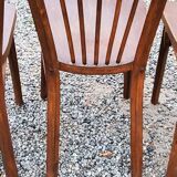 Set of 4 Baumann bistro chairs from the 50s stamped