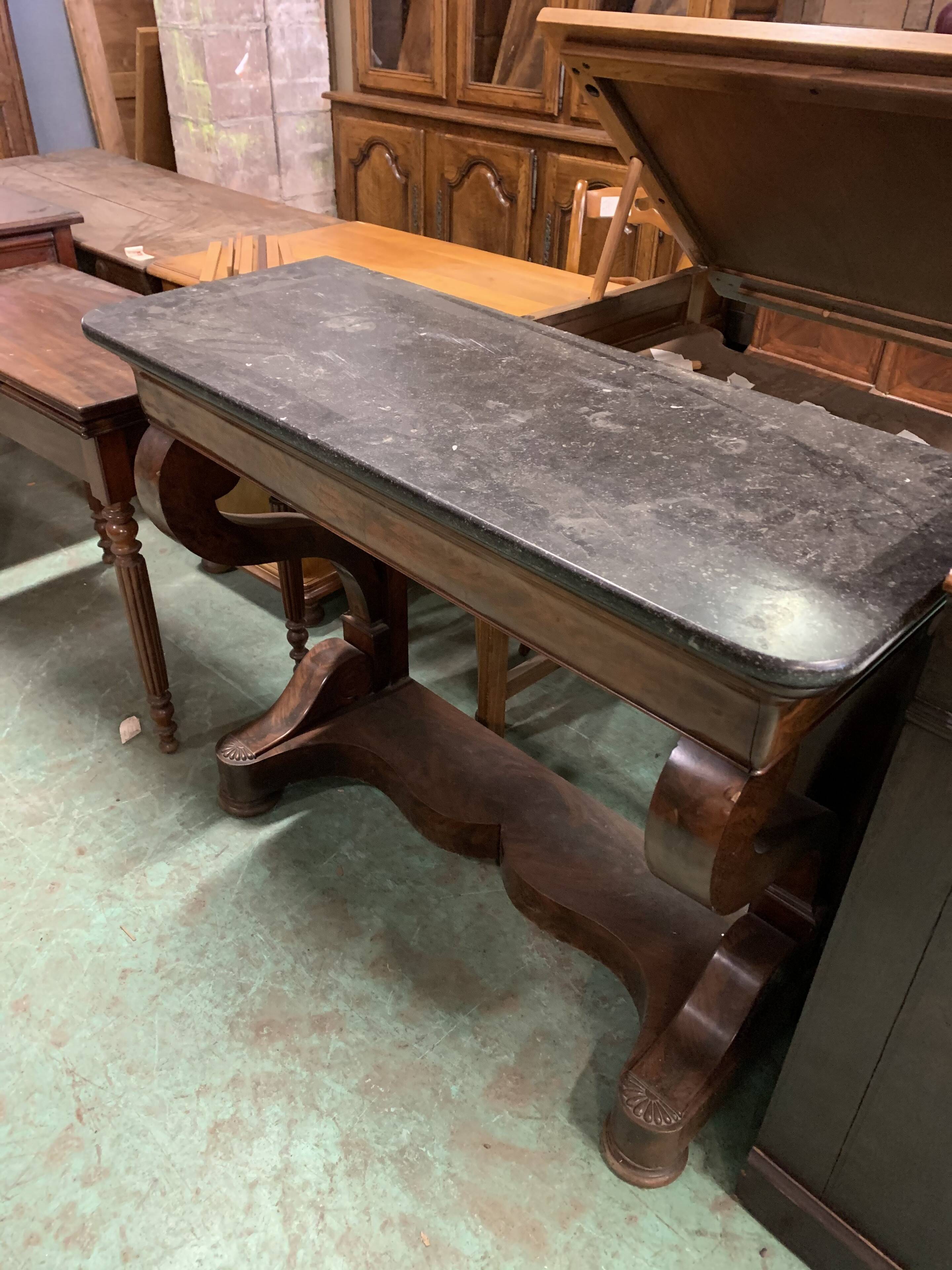 Restoration period mahogany console