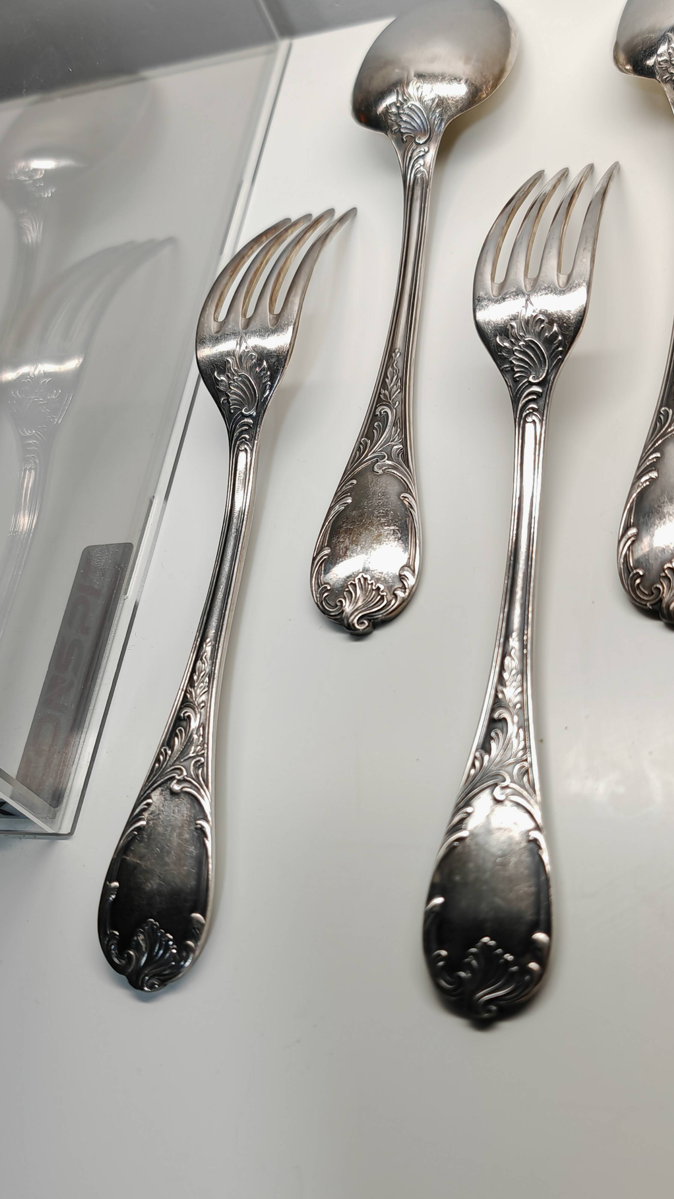 Christofle Marly cutlery set (6 forks + 6 soup spoons)