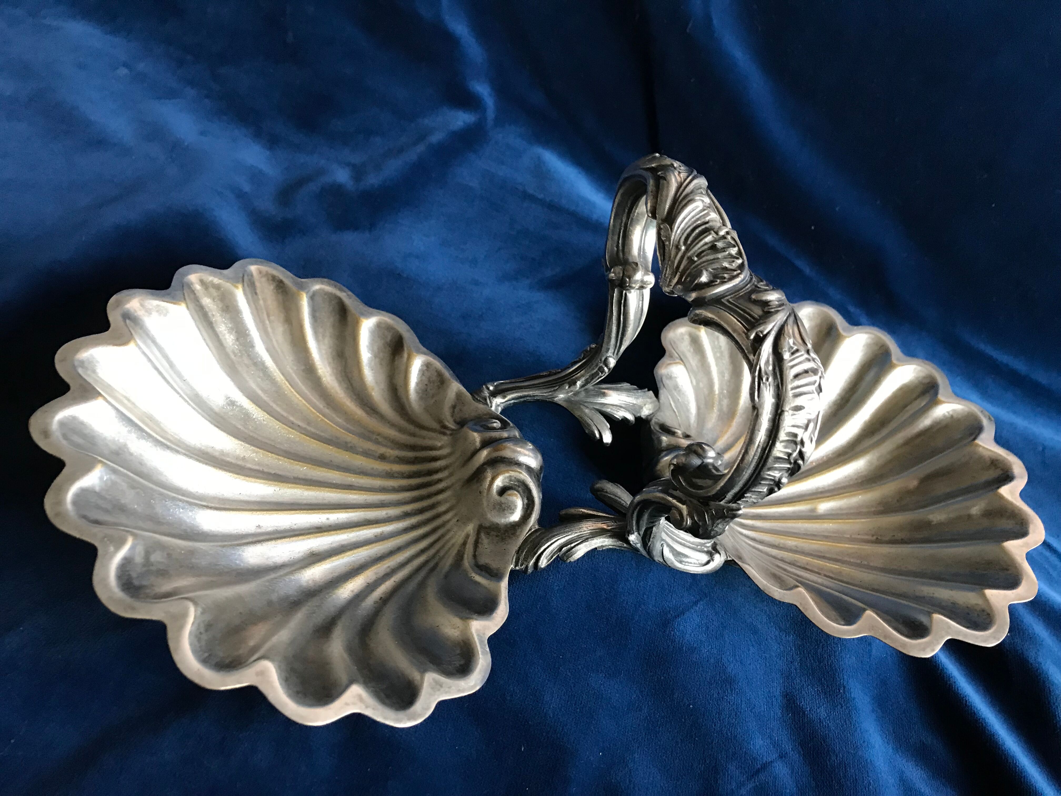 Old beggar in silver bronze