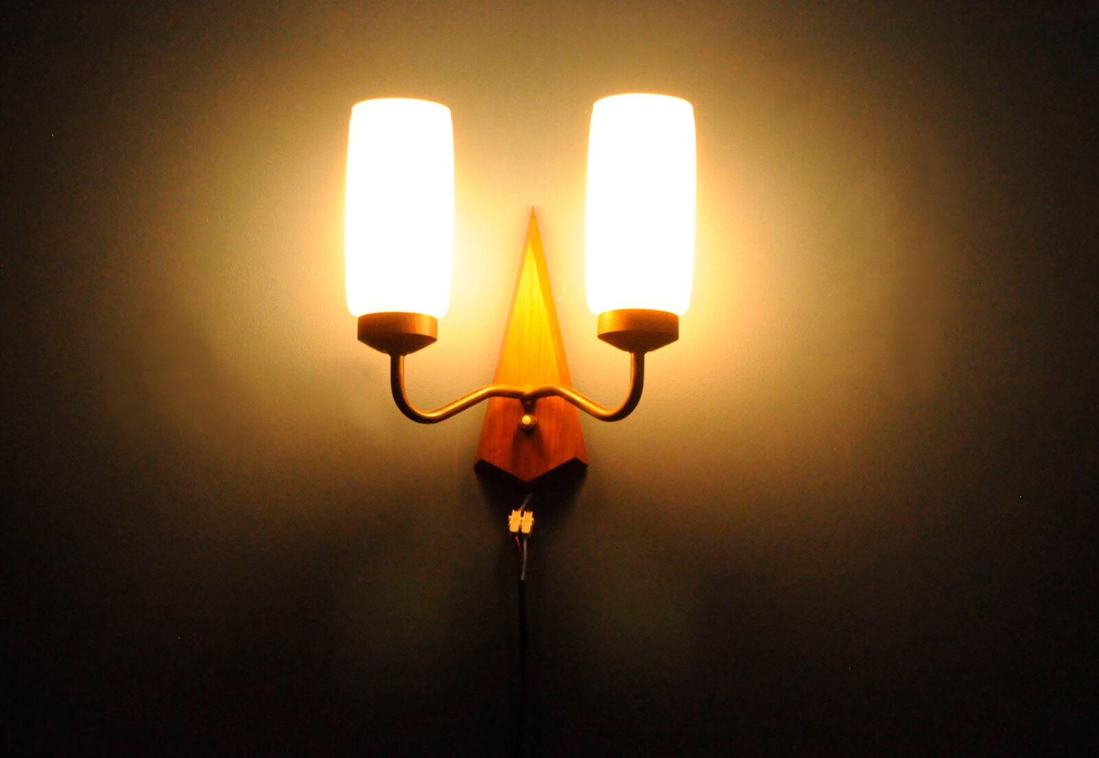 Mid-Century Teak Wall Lamp