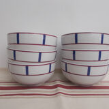 Set of 6 Basque porcelain bowls