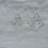 2 old mr fringed monogram towels 97X68cm.