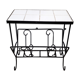 Table d'appoint porte revue en céramique