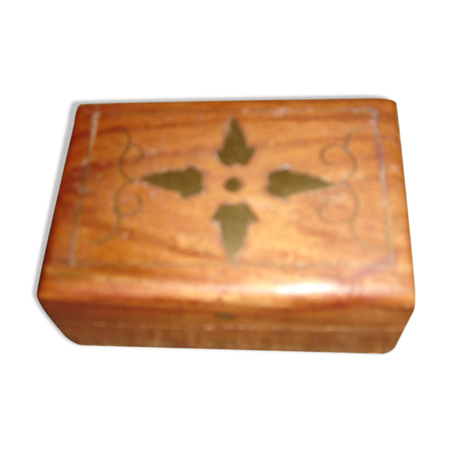 rectangle box India, wood & copper