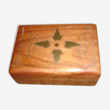 rectangle box India, wood & copper