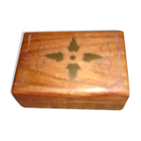 boite rectangle Inde, bois & cuivre