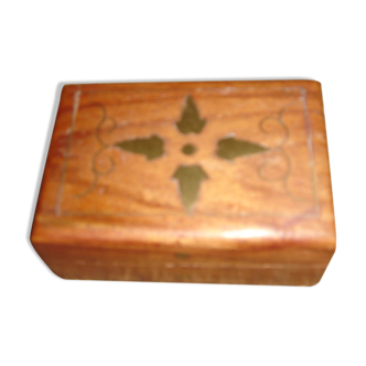 rectangle box India, wood & copper