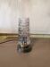 Vintage glass and metal lamp