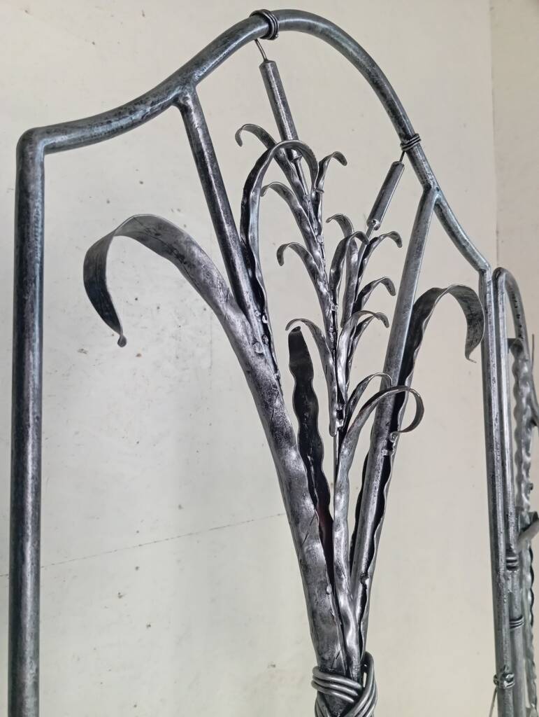 Artistic wrought iron screen
