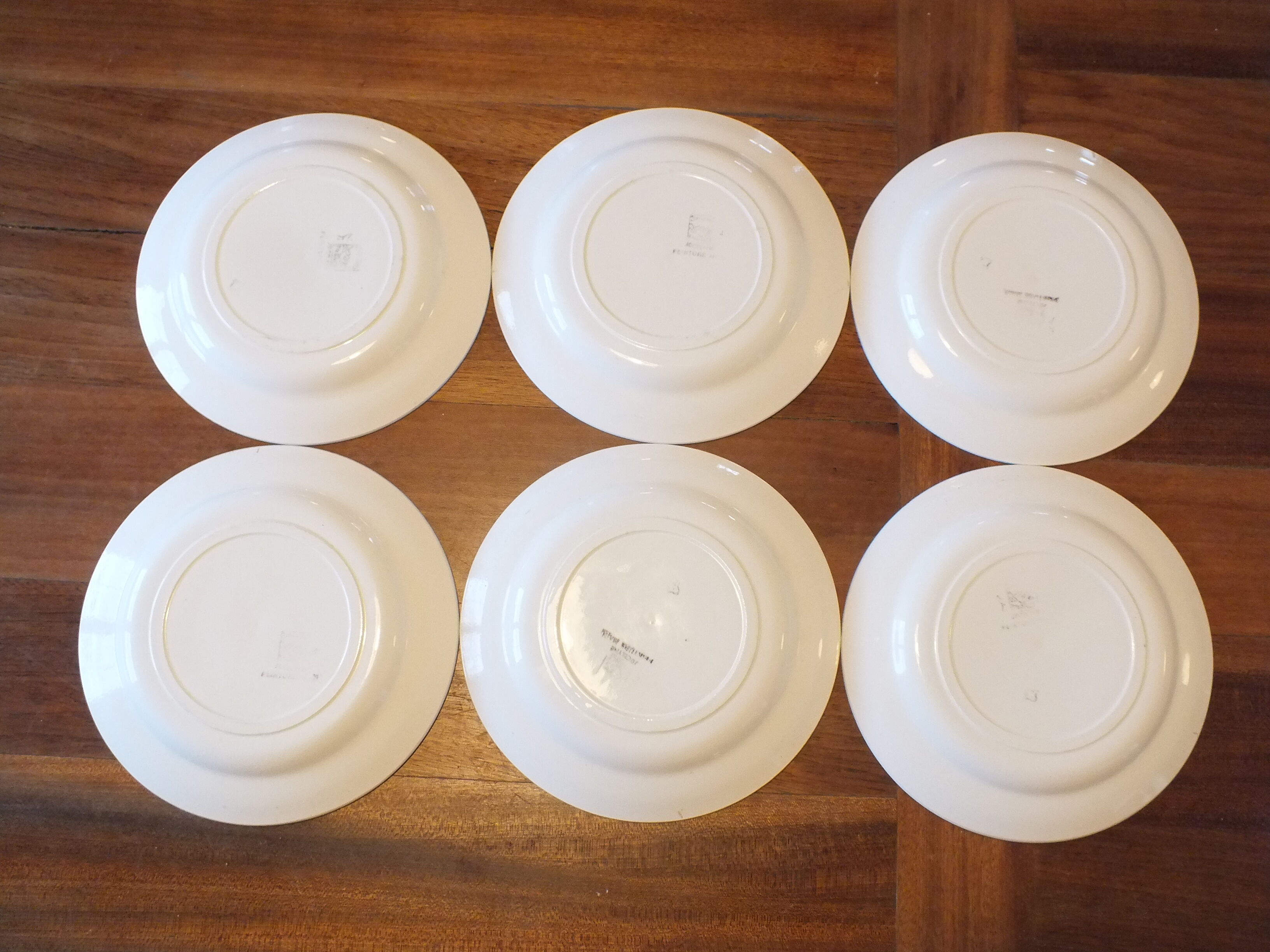 6 flat plates 50s Salins model Jocelyne - Lot 1