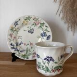 Crown Clarence English porcelain cup and dessert plate