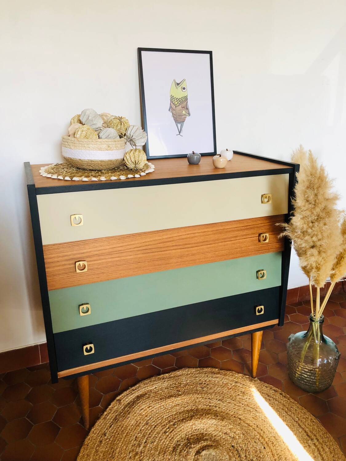 Vintage Scandinavian chest of drawers