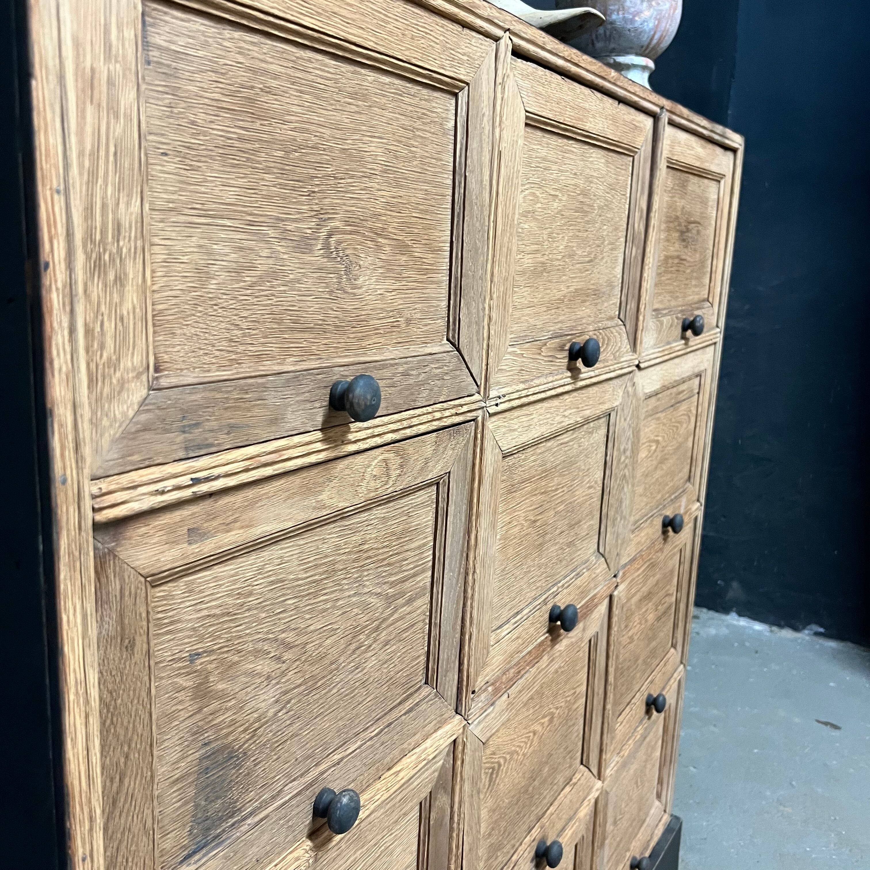Oak clamshell cabinet