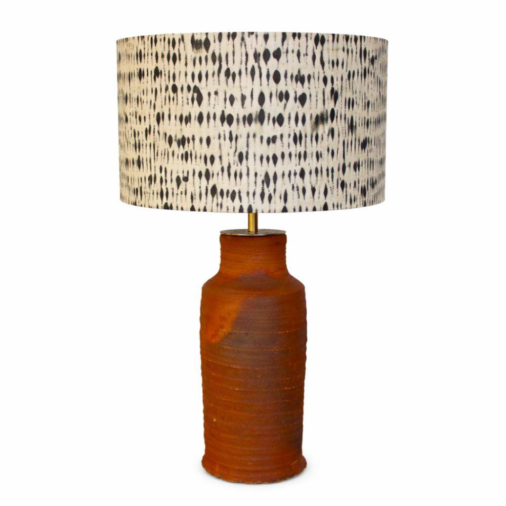 Antique terracotta base table lamp