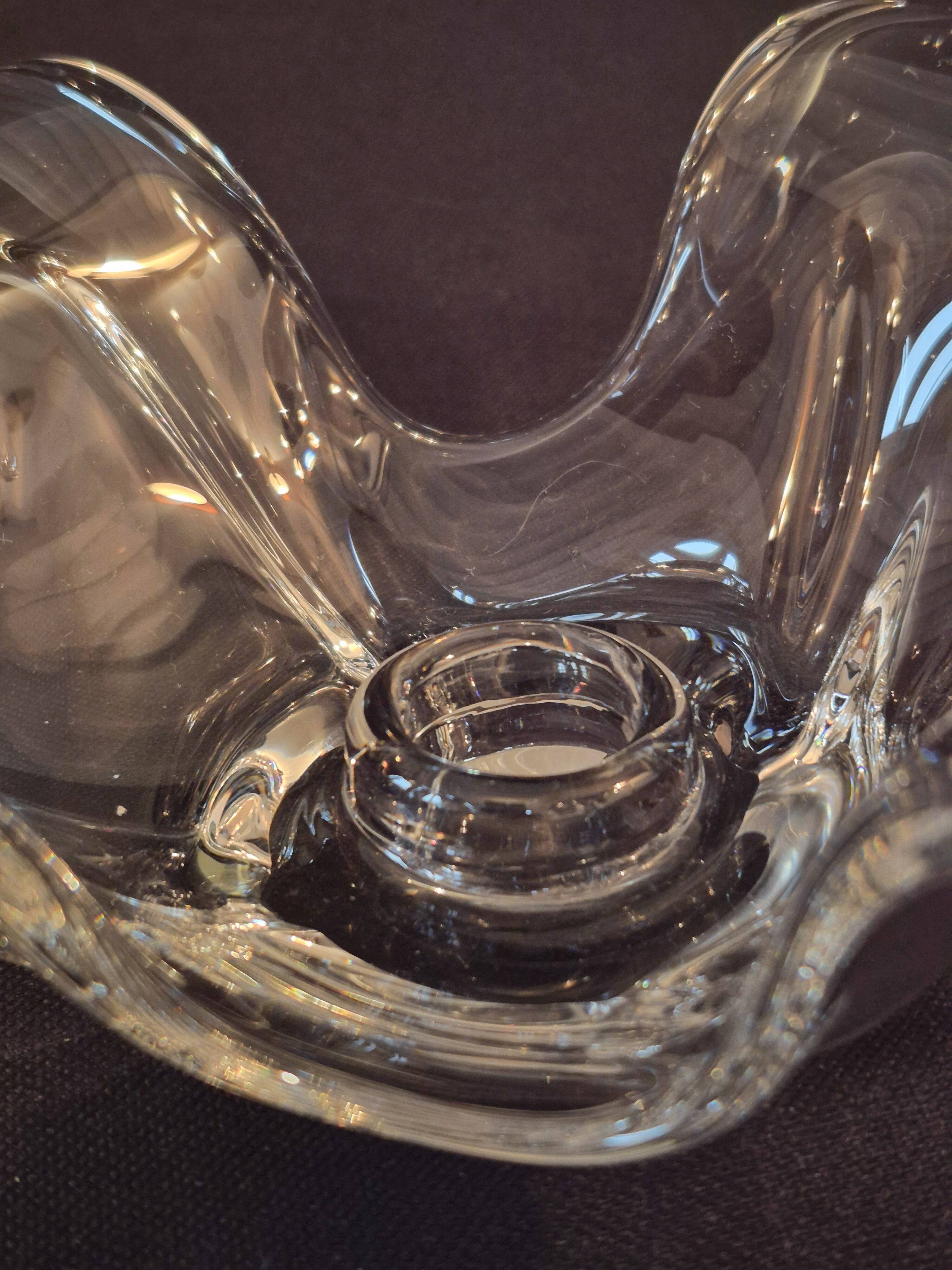 Crystal candlestick from Bayel, flower petal shape A559