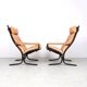 Ingmar Relling leather Siesta lounge chairs, Westnofa 1970s