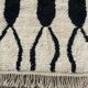Black and white Berber rug size 100 x 200 cm