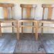 Series of 3 chairs old bistrot 60s vintage