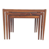 Mid-century wooden nesting tables, The Netherlands 1950's