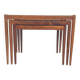 Mid-century wooden nesting tables, The Netherlands 1950's