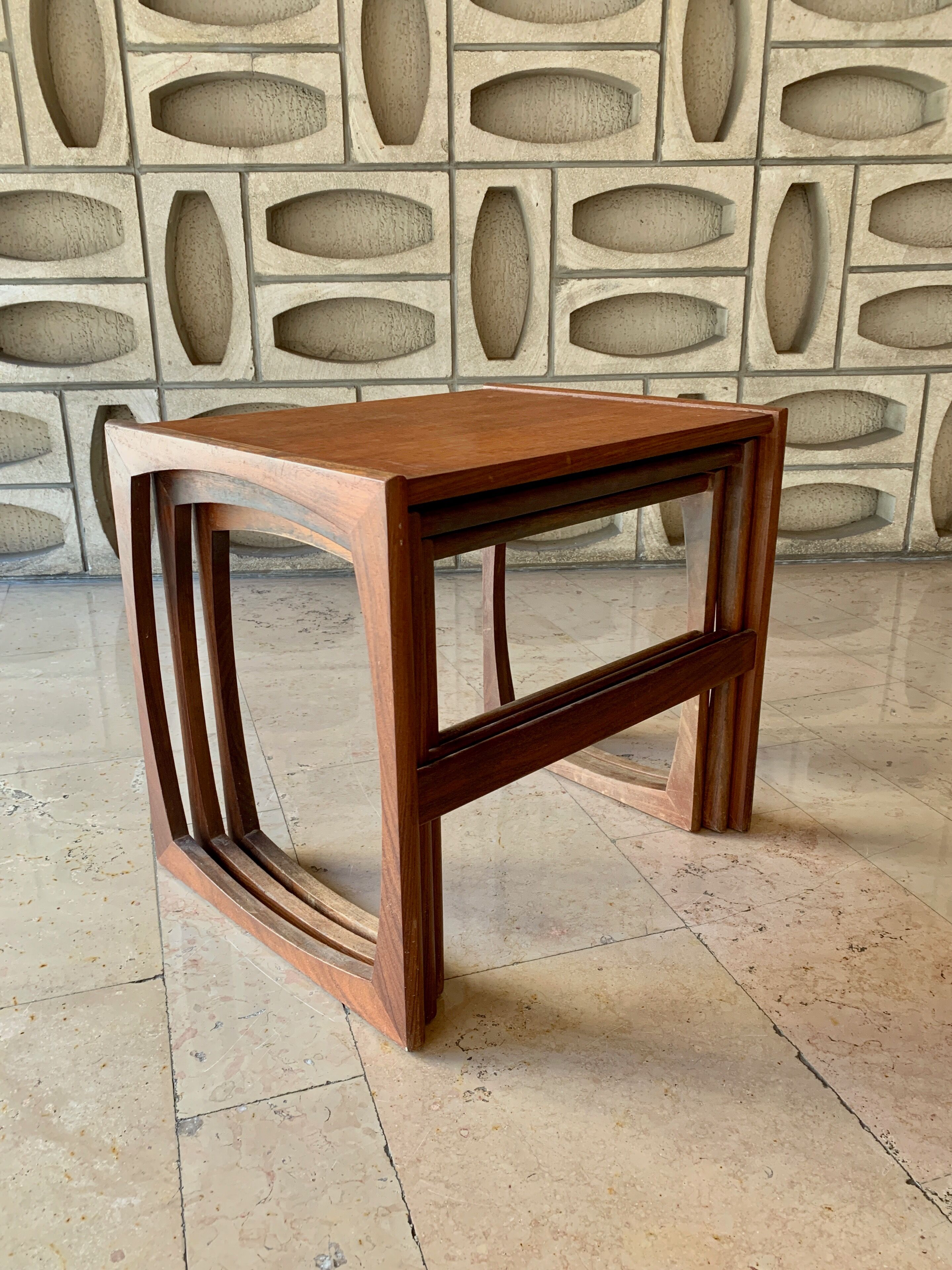 English trundle tables, Quadrille model by G-Plan