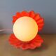 Lampe coquillage en porcelaine et opaline 1980