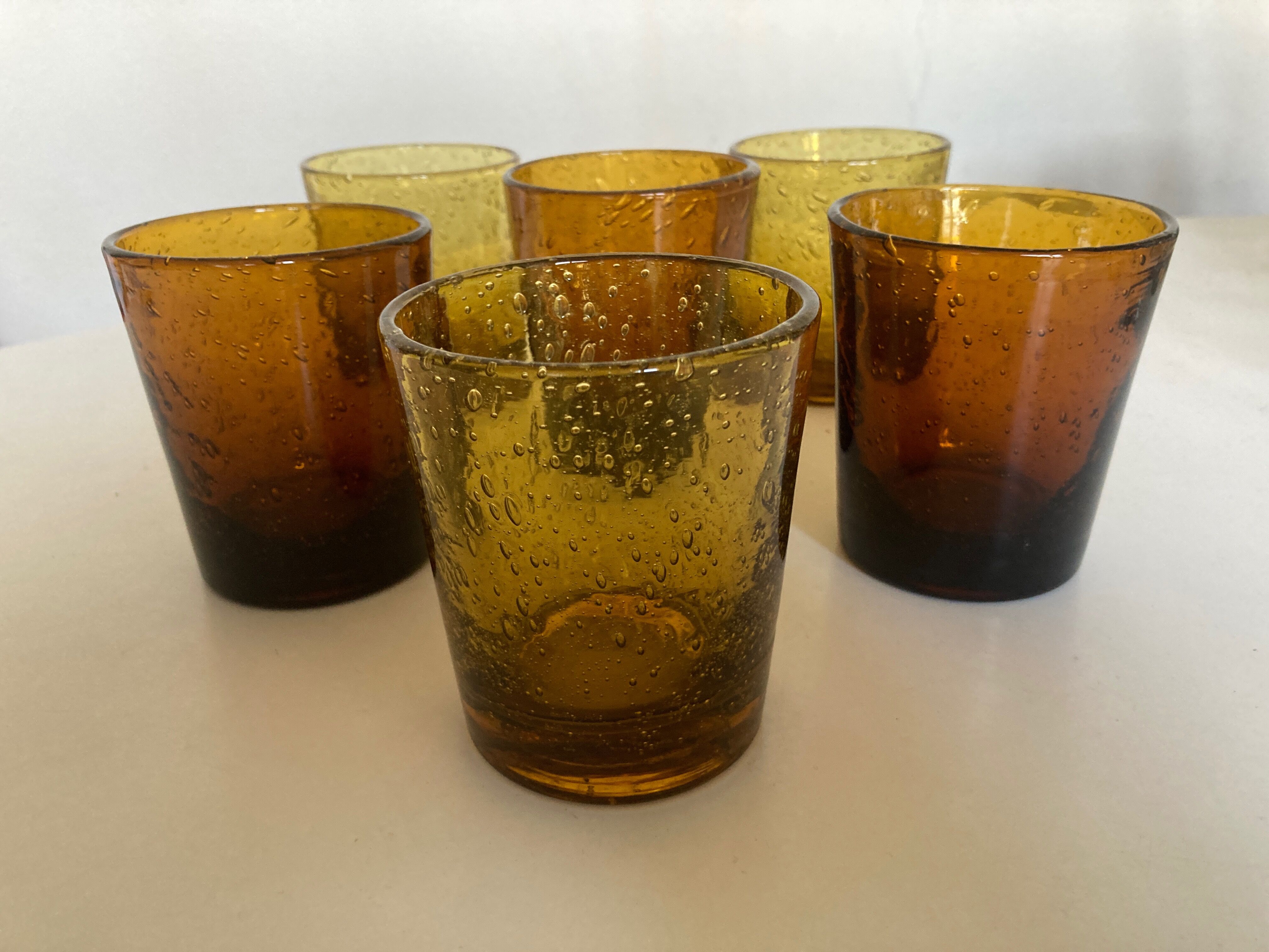 Set de 6 verres de Biot 1960