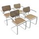 Set of 4 Cesca chairs model B64 with armrests Cesca Marcel breuer design