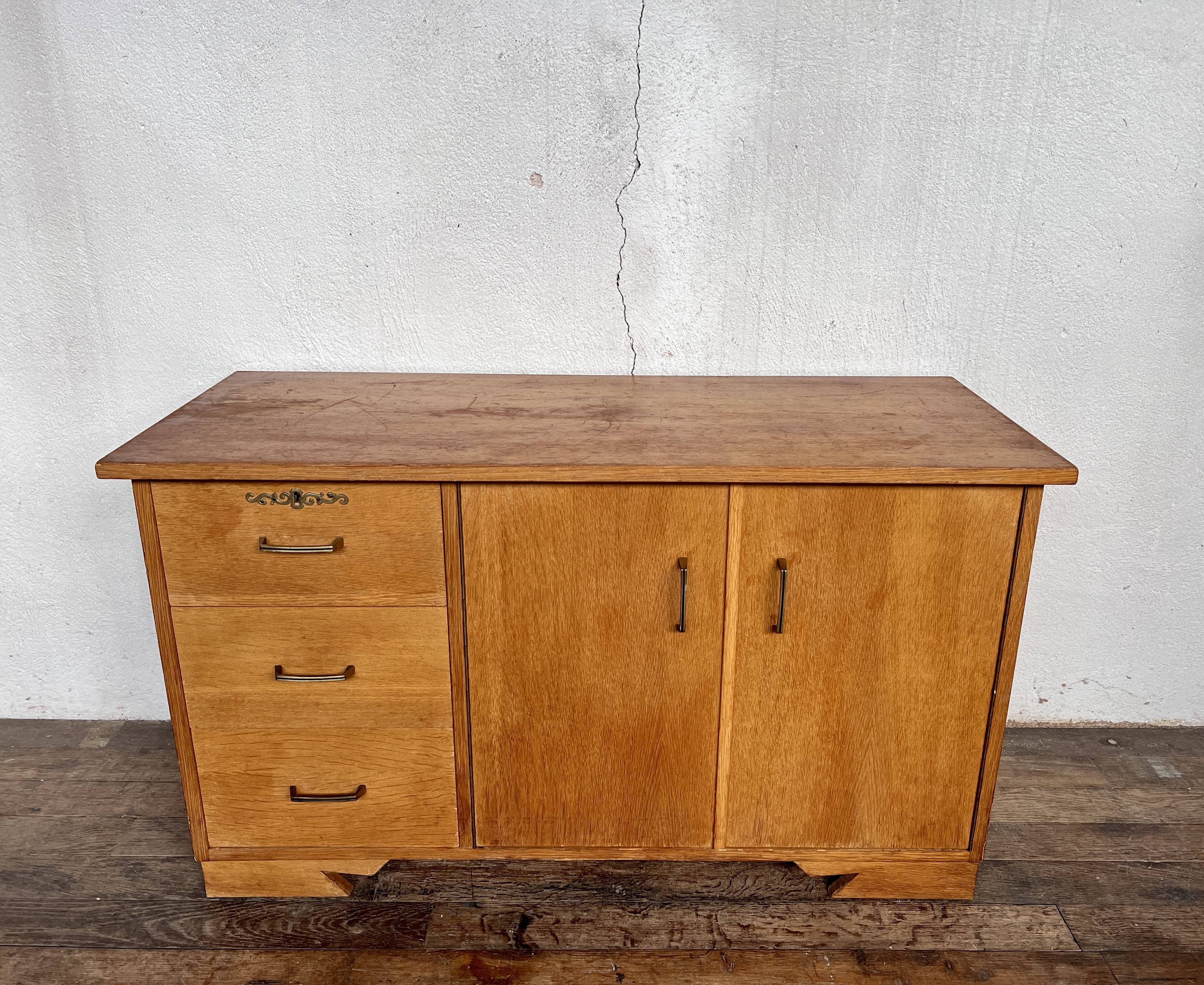 Vintage french modernist tv/hifi cabinet 1960