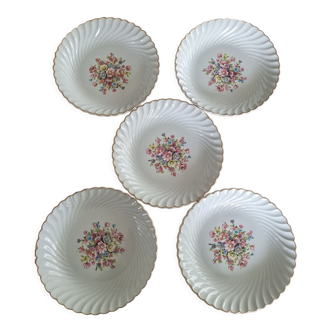 Set of 5 dessert plates Luneville