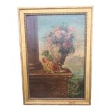 Tableau nature morte peinture sur bois