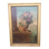 Tableau nature morte peinture sur bois
