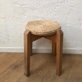 Wooden and rope stool
