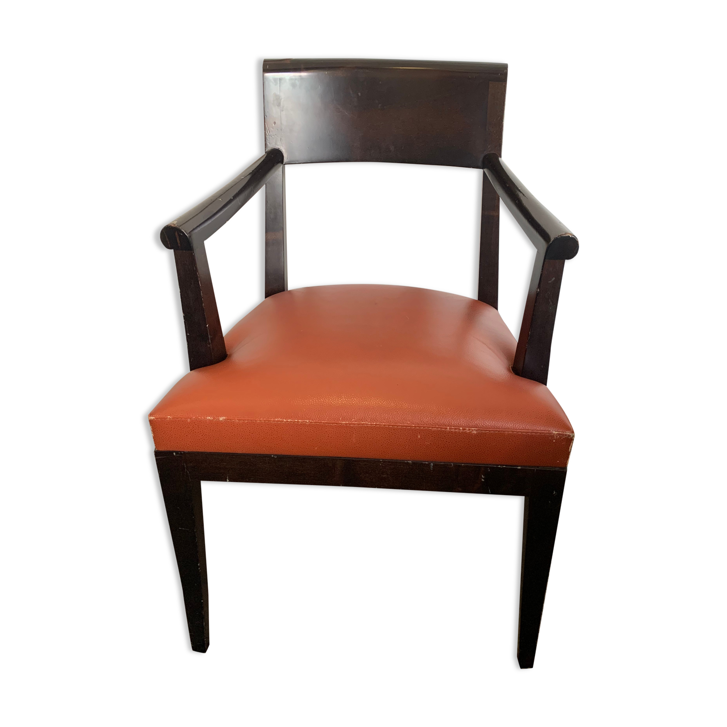 Fauteuil St James en cuir Muscat Philippe Hurel