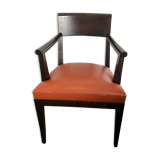 Fauteuil St James en cuir Muscat Philippe Hurel