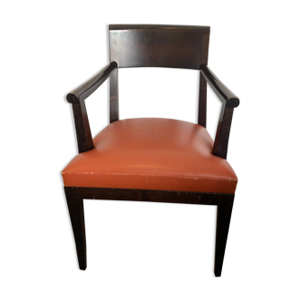 Fauteuil St James en cuir Muscat Philippe Hurel