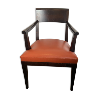 Armchair St James leather Muscat Philippe HUREL