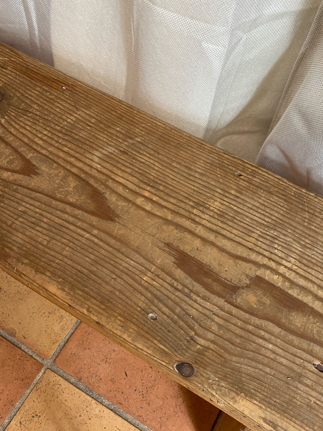 Authentic fir farm bench