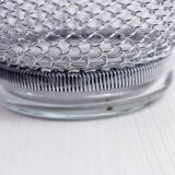 Vintage glass and metal ice bucket