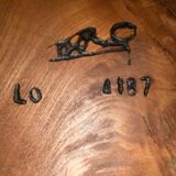 Varnished root living room table