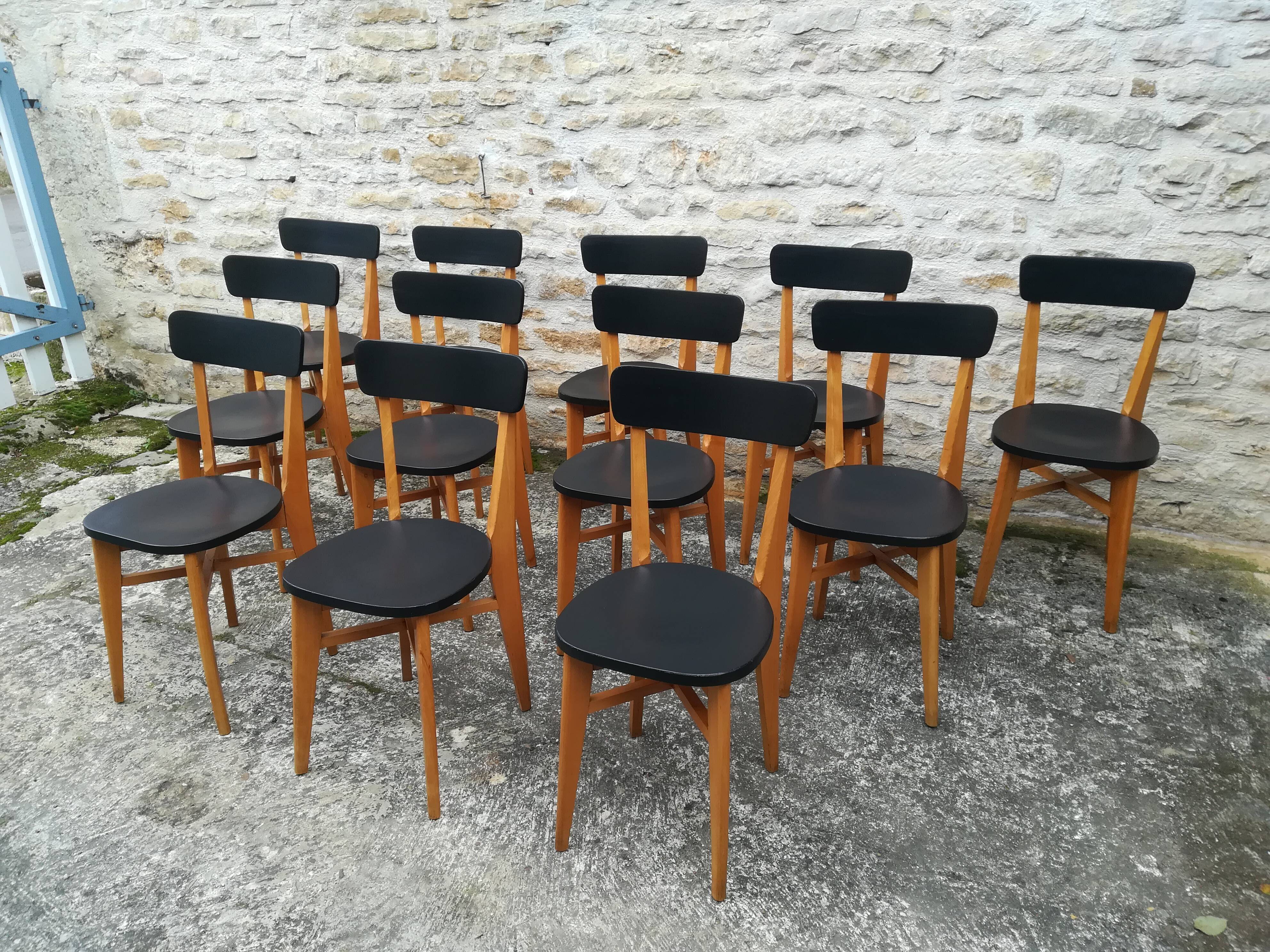 Set of 12 bistro chairs
