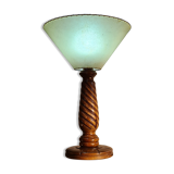Vintage 1960 solid wood lamp